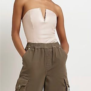 RIVER ISLAND FAUX LEATHER BODYSUIT
